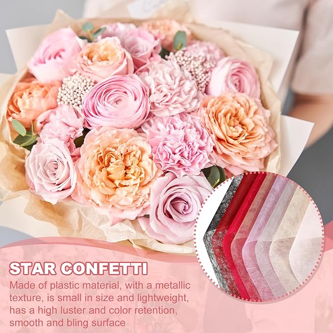 YELARXI Flower Wrapping Paper, Cotton Wrapping Flower Paper, Non-Woven Waterproof Floral Bouquet Wraps - Fitting for (Florist Supplies/Gift) 22 x 22 Inch & 20 Pack & Lotus Pink