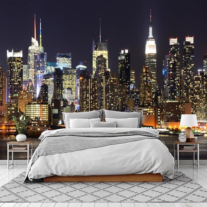 Cliouar-New York City Skyline viewed from Weehawken New Jersey Peel and Stick 90" x 67"