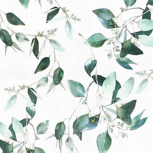Erfoni Green Leaf Peel and Stick Wallpaper Floral Contact Paper 17.7inch x 118.1inch Vintage Flower Tropical Self Adhesive Removable Wall Paper Bathroom Kitchen Cabinets