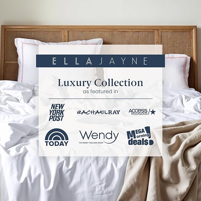 Ella Jayne Duvet Cover Queen Size (3 Pieces), 100% Cotton Percale, Full/Queen, Soft, Breathable & Lightweight, Including Duvet Cover (1 Piece) 90 x 90 Inches with 2 Pillow Shams (Pink Design)