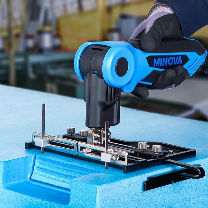 250W AC Rotatable Electric Hot Knife, 6 Blades Foam Cutter Cutting Tool Kit, Full-body Air Cooling System Foam Cutter for EPP, EPS, XPS, EVA, EPE, PU, KT Board, Sponge (Complete Series)