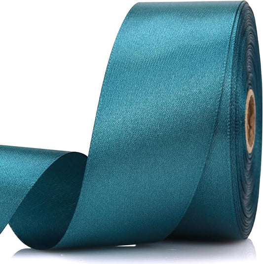 1-1/2 Inch 30 Yards Greenish Blue Solid Satin Ribbon for Gift Wrapping,Craft Floral Bouquets,Wedding Party,Timeless Flower,Decoration Floral Hair,Balloons