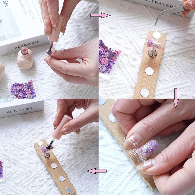 60Pcs Small Dried Pressed Flowers for Crafts,Xinxinran Tiny Dry Flower Kit for Nail Art,Epoxy Resin Accessories,Bookmark,Nails, Jewelry Making,Candle,Soap,Resin Molds(1 Boxs)