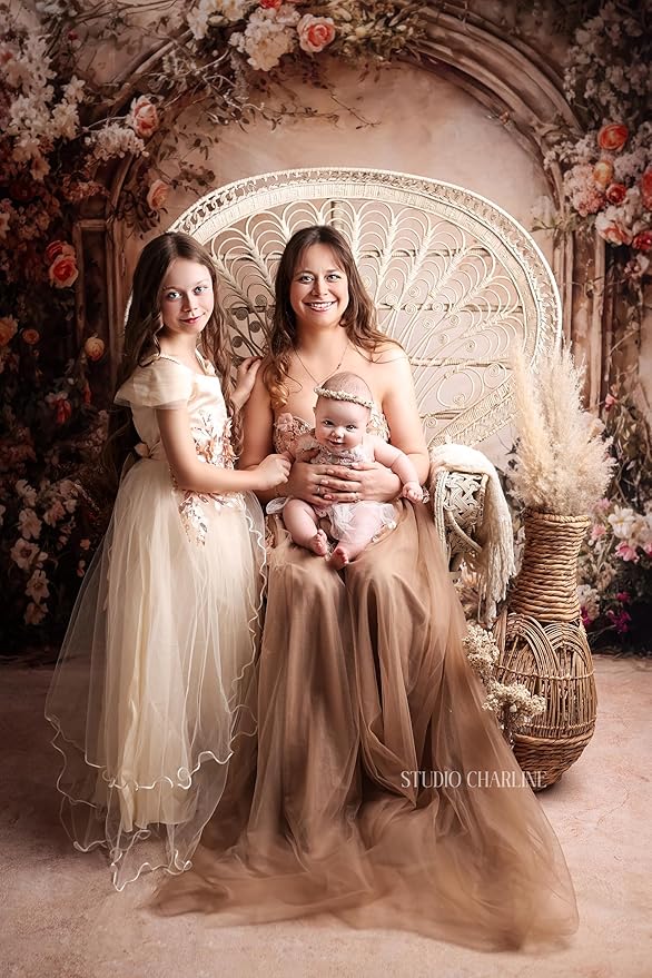 Kate Flower Wall Backdrops Arch Pregnant Wedding Party Supplies Photo Shoot Portrait Photo Background, 10x6.5ft