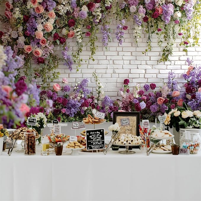 Baocicco Flower Brick Wall Backdrop 7x5ft Rose Flowers Photography Backdrops Baby Shower Bridal Shower Party Decorations Kids Adults Portraits Birthday Wedding Banner Supplies Props Video Studio