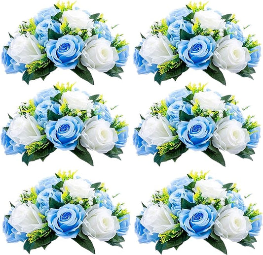 Sziqiqi Artificial Flowers Silk Rose Flowers for Wedding Centerpiece Party Birthday Anniversary Floral Arrangement Decorations