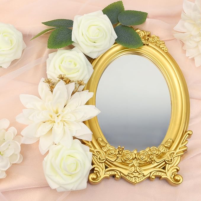 SITUMEIZI Roses Artificial Flowers Combo White Flowers Silk Foam Flowers with Stems for DIY Bridal Wedding Bouquet Baby Shower Party Home Decor Floral Arrangements 26pcs