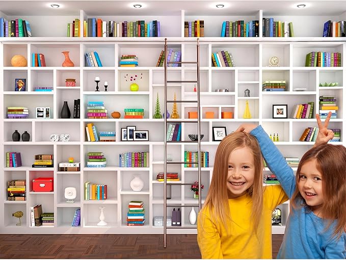 Bookshelf Photography Background Bookcase School Library Backdrop Online Office Conference Background Webcam Zoom Meeting Decoration Backdrop Photo Studio Office Wallpaper Decor 12x8ft
