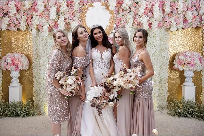 5x3ft Pink Flower Wall Photography Backdrop Proposal Ceremony Wedding Floral Photography Background Women Girl Birthday Party Bridal Shower Decor Banner Photo Booth Props