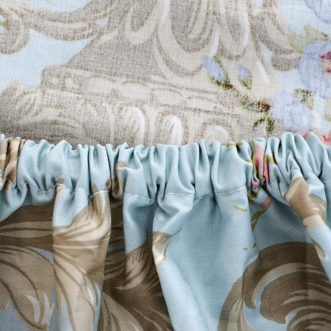 FADFAY Shabby Floral Bedding Elegant Peony Sheets Set Luxury Bedding Collections 800 Thread Count 100% Egyptian Cotton Deep Pocket, 4 Piece-Twin XL Size