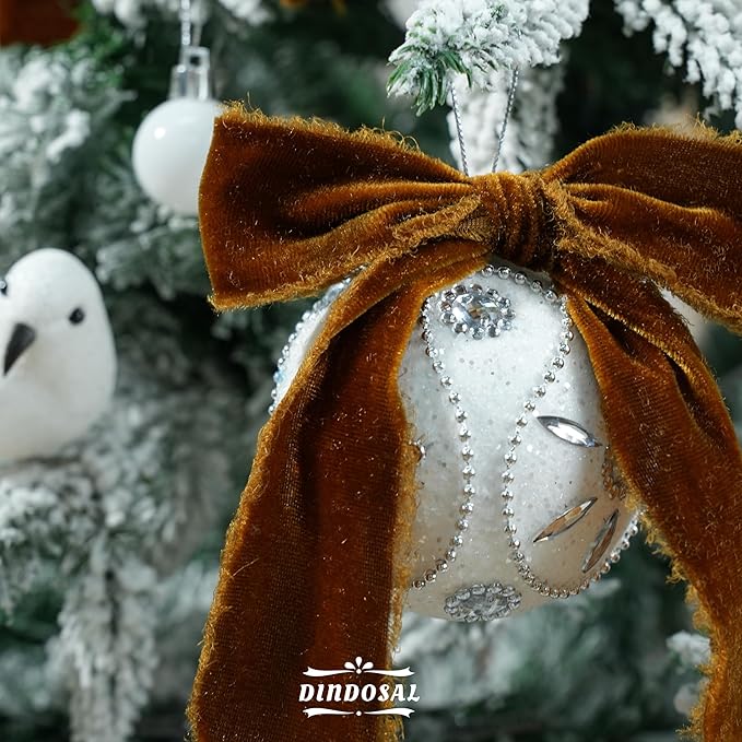 Brown Velvet Ribbon 1.5 inch Dark Brown Frayed Velvet Ribbon Brown Raw Edge Ribbon for Wreaths, Christmas Tree Decoration, Flower Bouquet, Gift Wrapping, Bows Making, Wedding Decor-3 Yards