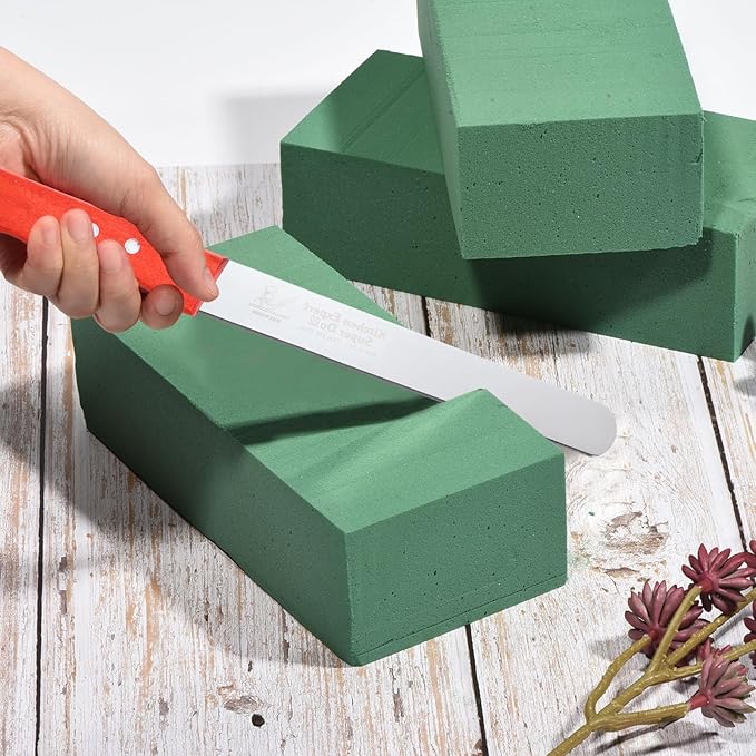 PATIKIL Floral Foam Knife, 1 Pcs 42.5 x 3.1CM Florist Professional Cutting Knife for Flower Foam Block Cake, Wooden Handle