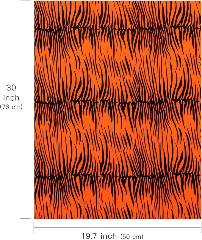 WRAPAHOLIC Wrapping Paper Sheet - 12 Sheets Tiger Prints Design Folded Flat for Birthday, Party, Baby Showers - 19.7 Inch X 30 Inch Per Sheet