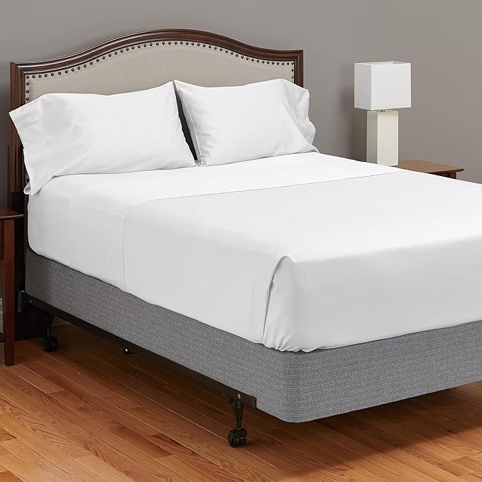 MyPillow Giza Dreams Bed Sheets, 100% Certified Giza Egyptian Cotton, Deep Pocket, Sateen Weave [Twin XL, White]