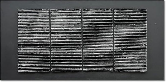 Hand-Painted 24x48 inch Black Abstract Wall Decoration Oil Painting Thick Texture Minimalist Art Home Wall Decoration Painting