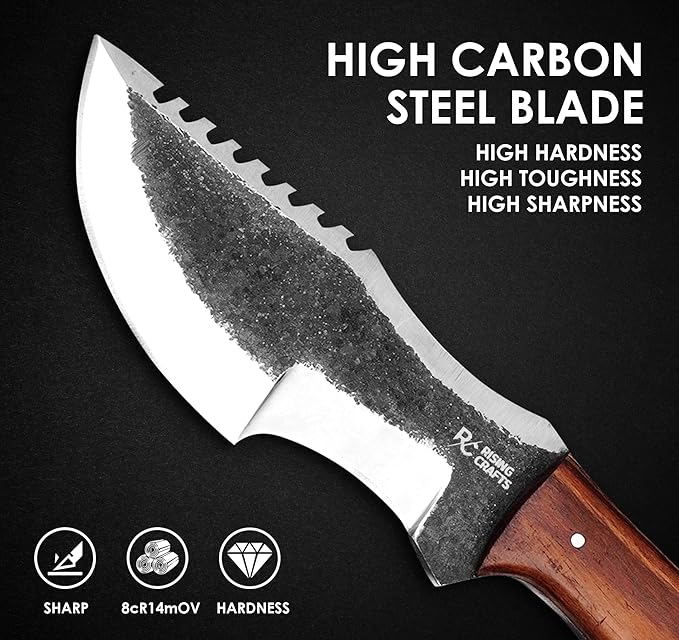 10.00 Inch Tracker Knife-Survival & Hunting Knife- Custom -Handmade High Carbon Steel for Camping & Bushcarfting-Gift For Men