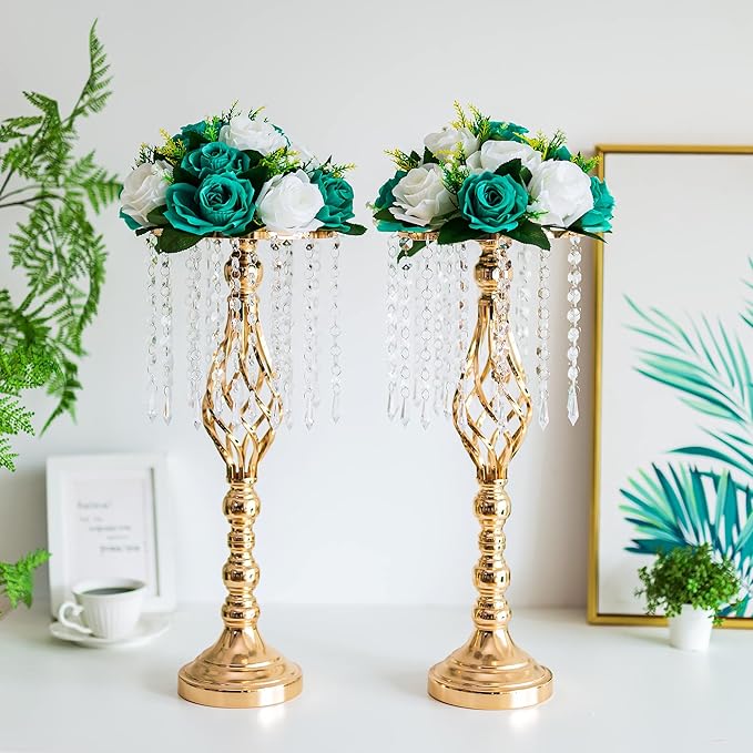Flower Centerpieces for Wedding Tables: Wedding Table Decorations Teal & White Flower Balls Centerpieces for Engagement Cerebration Party Center Pieces 6 Packs