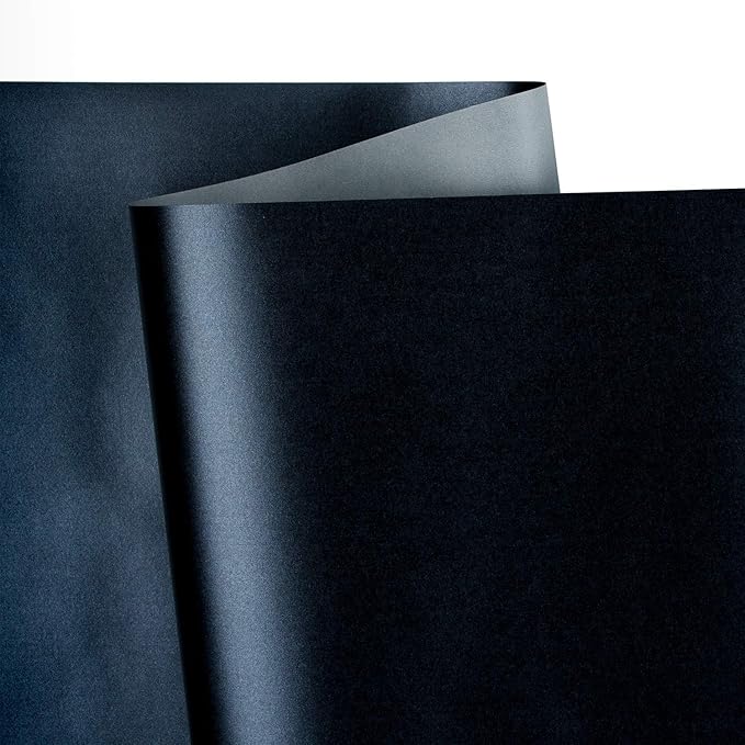 RUSPEPA Black Matte Wrapping Paper - 81.5 Sq Ft - Solid Color Pearly - Lustre Paper Perfect for Wedding,Birthday,Christmas,Baby Shower - 30 inches x 32.8 feet