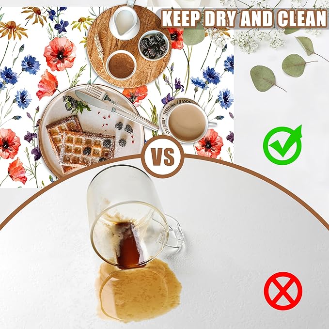 Watercolor Flowers Coffee Mat Daisy Dish Drying Mat for Kitchen Counter Absorbent Hide Stain Rubber Backed Coffee Bar Accessories Fit Under Espresso Machine Dish Drainer 11.8 x 19.7 Inch