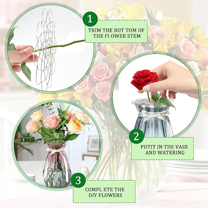 Flower Arrangement Holder Stainless Steel, Wire Flower Arranging Tool Flower Grid Flower Frog Wire Arranger for Vase Floral Stems Bouquets Plant Fixation (6inch) (1 PCS)