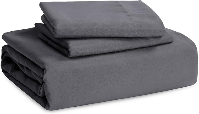 Bedsure Dark Grey California King Duvet Cover - Prewashed Cotton-Like Extra Soft Bedding Set, Includes 1 Cal King Duvet Cover 104x98 Inches with Zipper Closure & 2 Pillow Shams, Comforter Not Included