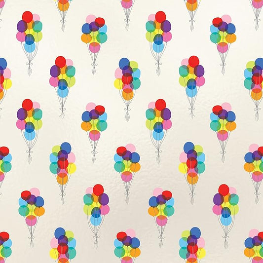 Jillson Roberts Bulk Gift Wrap, Everyday Gift Wrapping Supplies, Bunch of Balloons, Full Ream 833 feet x 30 inches