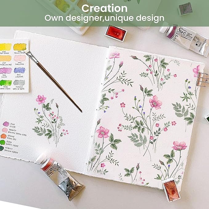 Softan Vintage Floral Twin Bed Sheets, Cozy Microfiber Flower Printed Sheets with 15" Deep Pocket Fitted Sheet & Non-Slip Straps, Patterned Botanical Wildflower Sheets & Pillowcase Set