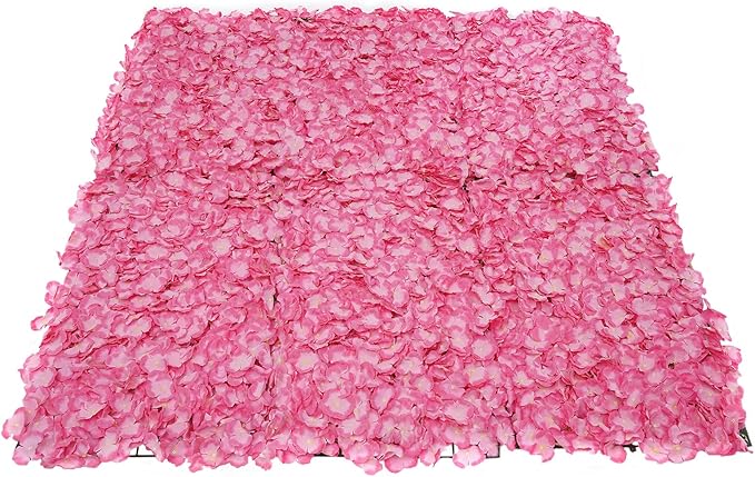 CNCEST 20Pcs Flower Panels,15.7"x 23.6" Artificial Flower Wall Panel, Pink Flower Backdrop Wall for Home Party Wedding Christmas Festival Photo Backdrop Decor (Pink-20pcs)