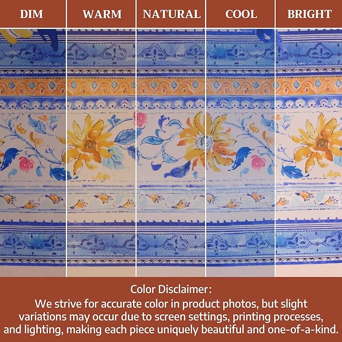 Maison d'Hermine Table Cloth Rectangle Table 100% Cotton Tablecloth for Dining Room, Farmhouse, Home, Hotel, Parties & Wedding - Ideal for Easter Decorations Spring & Summer (Girassol, 70" x 108")