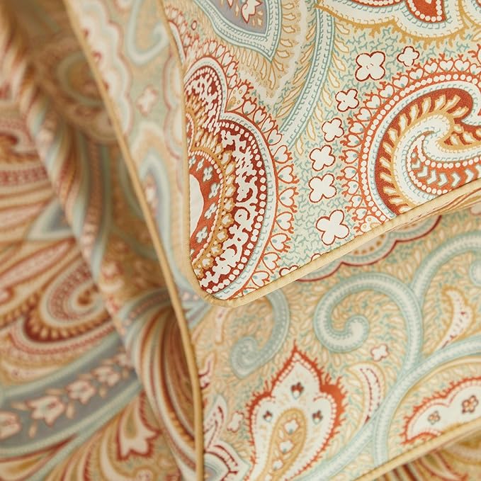 Brandream Paisley Bedding Gold Classy Regal Themed Boho Bed Sheet Set Luxury Bedding Collections 800 Thread Count 100% Egyptian Cotton Deep Pocket, 4 Piece-Queen Size
