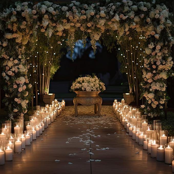 48 Pcs Cylinder Vases Set for Centerpieces, 6/8/10 Inch Tall Clear Glass Vase, Hurricane Floating Candle Holder for Wedding Table Decor, 2.5''/2.7''/3.3''' Diameter (3.3'' X 5.9'',7.9'',9.8'')