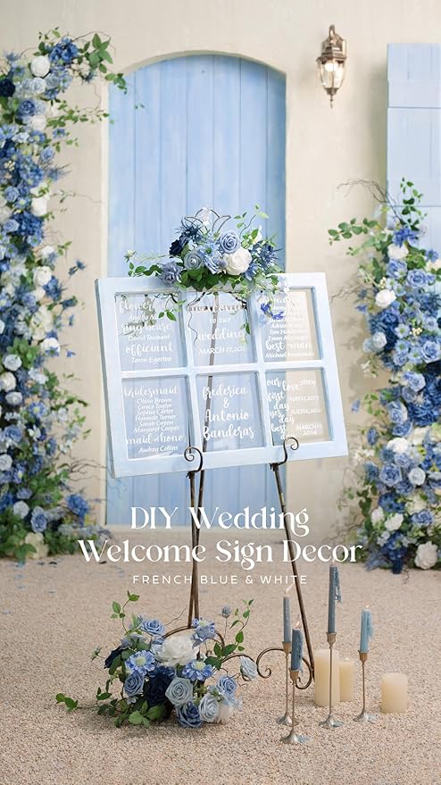 Ling's moment Artificial Flowers 25Pcs Provence Roses Decor w/Stems,3" Real Touch DIY Foam Floral for Wedding Bouquet/Centerpieces, Outdoors Party Backdrop, Room/Table, and Garden/Pot Decorations