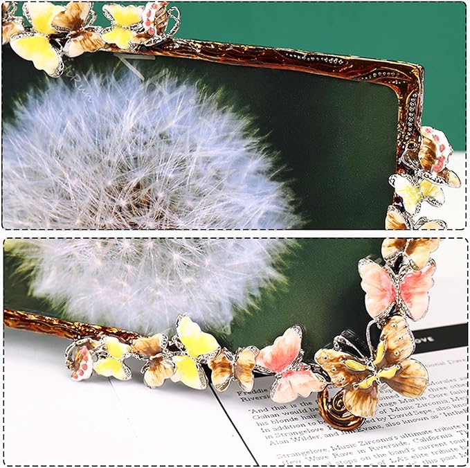 4x6 Vintage Picture Frame Decor Ornate Antique Photo Frames with Glass Front, Art Decor Tabletop Display, Butterfly Gifts for Women on Christmas Birthday, Horizontally & Vertically