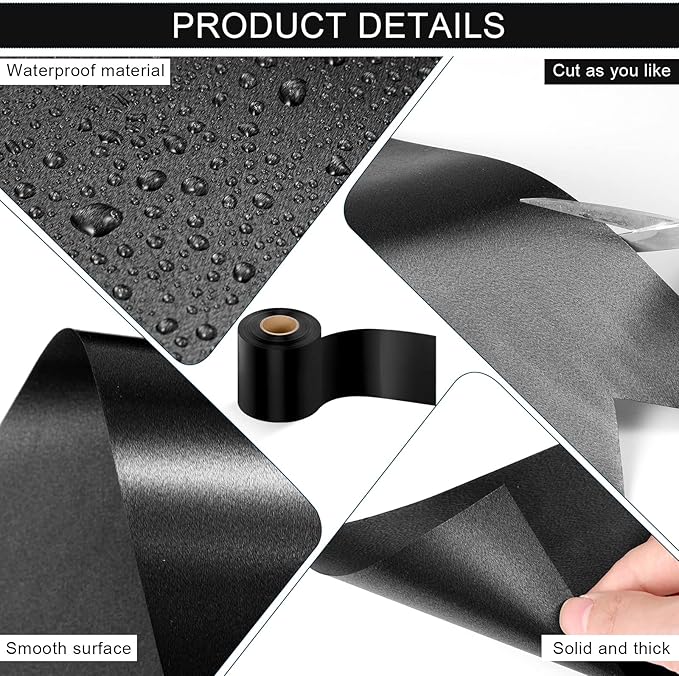 Syhood Outdoor Leaf Ribbon Floral Satin Ribbon for Crafts Aspidistra Waterproof Holiday Outdoor Decoration(4 Inch X 49 Yards,Black)