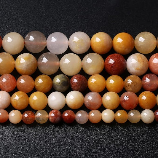 12MM 32PCS Natural Stone Golden Thread Jade Crystal Loose Beads for Jewelry Making DIY Bracelet Necklace 1 Strand 15’’