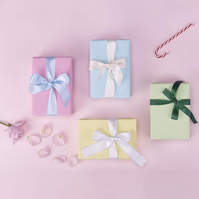 RUSPEPA 30"x 393"(32.8') Light Blue Kraft Wrapping Paper Large Jumbo Roll, Recyclable Art Gift Wrap Paper for Birthday Gift Wrapping, Table Covering, DIY Crafting, Baby Shower Bouquet Flower, 80GSM