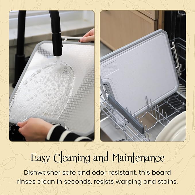 Stainless Steel Cutting Board, Double-Sided 304 Stainless Steel & PP, Built-In Knife Sharpener, Non-Slip Juice Groove, Dishwasher Safe Steel Cutting Boards For Kitchen, Medium (15.6" x 12")