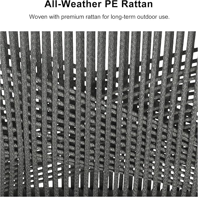 PURPLE LEAF 14 Pieces Outdoor Patio Dining Set All-Weather PE Rattan Furniture Set with All Aluminum Frame Sqaure Table and Chairs Set for 12 People Lawn Garden Backyard Deck, Grey