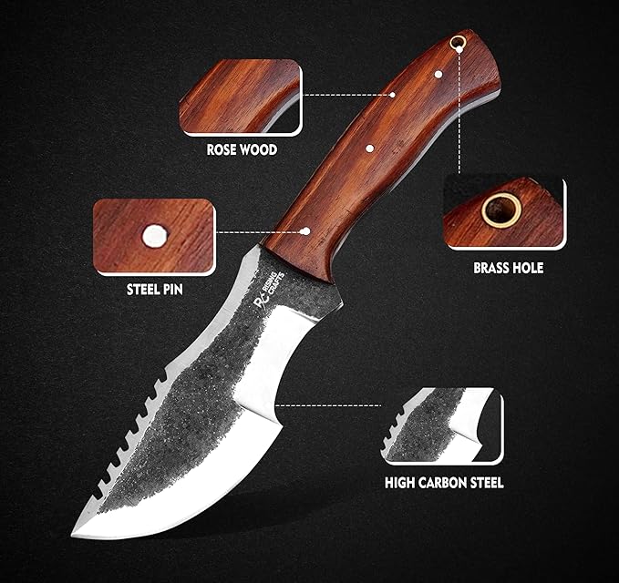 10.00 Inch Tracker Knife-Survival & Hunting Knife- Custom -Handmade High Carbon Steel for Camping & Bushcarfting-Gift For Men