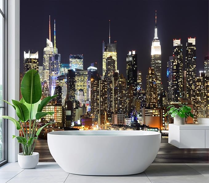 Cliouar-New York City Skyline viewed from Weehawken New Jersey Peel and Stick 160" x 114"