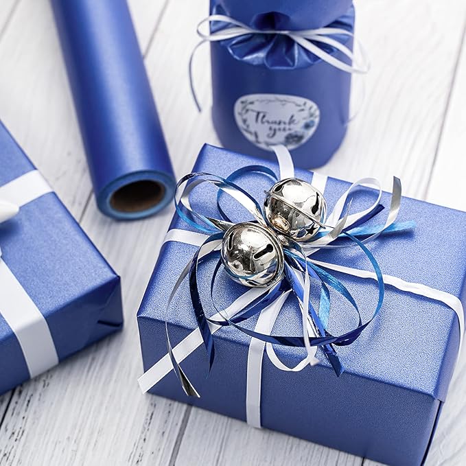 RUSPEPA Pearl Royal Blue Matte Wrapping Paper-81.5 Sq Ft-Solid Color Pearly-lustre Paper Perfect for Wedding, Birthday, Christmas, Baby Shower -30Inch X 32.8Feet