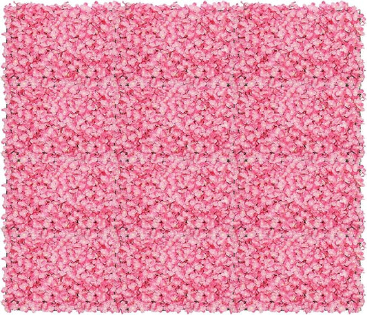 Flower Wall Panels, 20Pcs Artificial Flower Wall 3D Flower Wall Backdrop, 20-Piece Set of Pink Rose Floral Backdrop for Wedding Home Decoration (Pink, 23.6 * 15.7in)