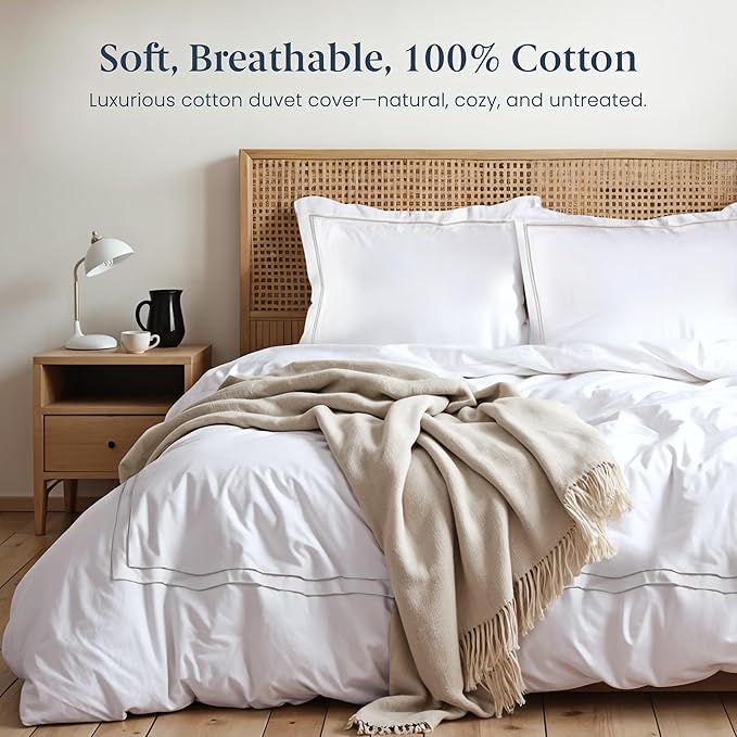 Ella Jayne Twin Duvet Cover (2 Pcs), 100% Cotton Percale, Twin/Twin XL, Soft, Breathable & Lightweight Including Duvet Cover Twin (1 Piece) 68" x 90" Inches with 1 Pillow Shams (Silver Design)