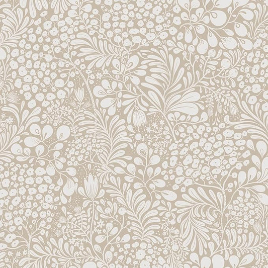 Heroad Peel and Stick Wallpaper Boho Beige Contact Paper 17.3''x393'' Floral Wall Paper Removable Self Adhesive Wallpaper for Cabinet Bedroom Living Room Entryway Walls Bathroom Waterproof Vinyl Roll