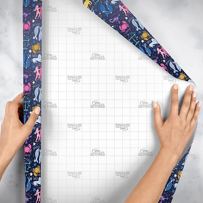 Jillson Roberts Bulk Gift Wrap, Everyday Gift Wrapping Supplies, Astrology, 1/2 Ream 417 feet x 24 inches