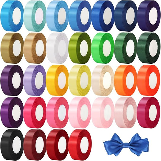 NESCCI 800 Yards Ribbon,1 Inch Satin Ribbon,Single Face Satin Ribbons, Perfect for Gift Wrapping,Wedding Decoration,Handmade Bows,Wrapping Bouquet and More
