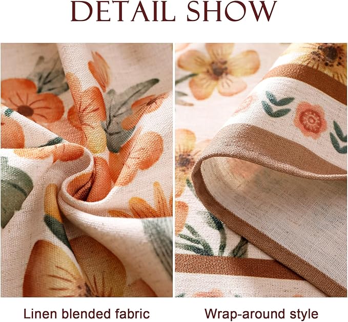 Designer Vintage Linen Small Rectangle Tablecloth,William Morris Block Print Soft and Durable Table Cloth,Decor Table Cover for Kitchen,Dining,Thanksgiving,Christmas,55"*71"-Athea