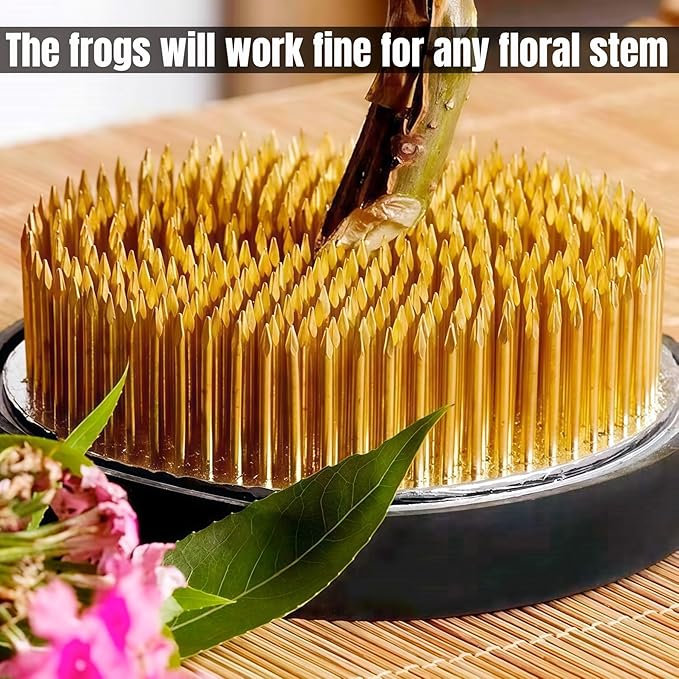 80mm Flower Frog Large Floral Frog Flower Arrangements Supplies Japanese Ikebana Kenzan with Rubber Base (3.15inch)