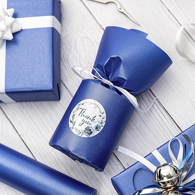 RUSPEPA Pearl Royal Blue Matte Wrapping Paper-81.5 Sq Ft-Solid Color Pearly-lustre Paper Perfect for Wedding, Birthday, Christmas, Baby Shower -30Inch X 32.8Feet