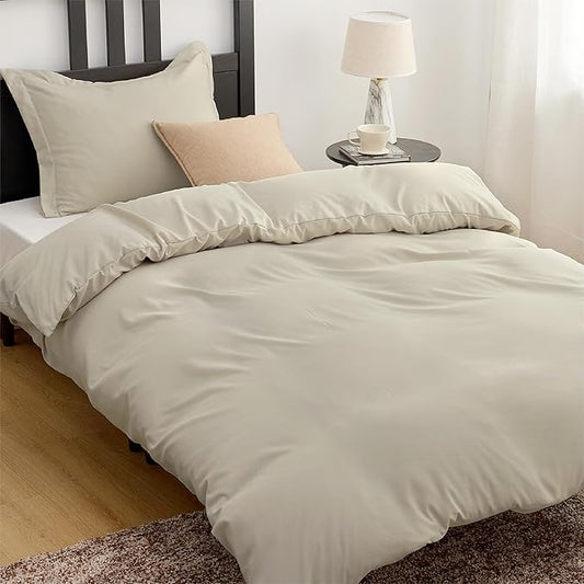 Bedsure Duvet Cover Twin/Twin XL Size - Only Includes 1 Duvet Cover (68"x90"), Hotel Luxury Soft Double Brushed All Season Bedding for Kids & Adults, Zipper Closure, NO Comforter, Linen